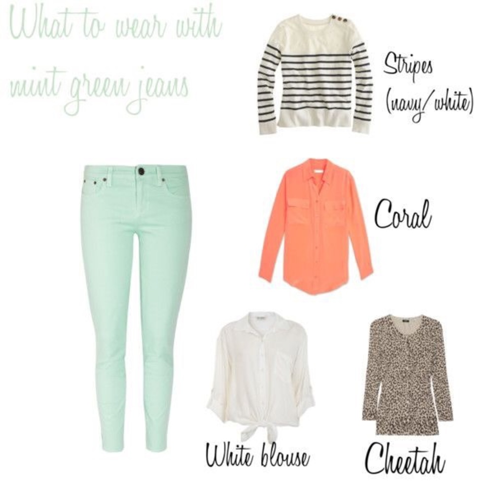 Mint green skinny stretch J crew pants - Picture 6 of 6
